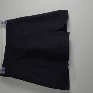 Asos black denim mini skirt